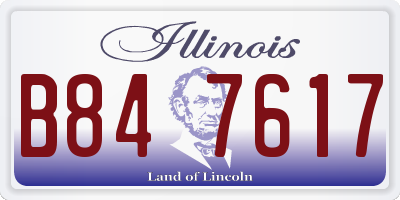IL license plate B847617