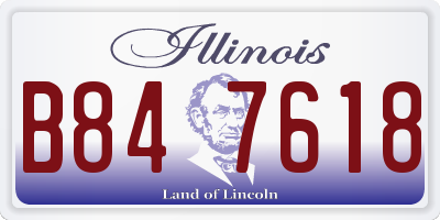 IL license plate B847618