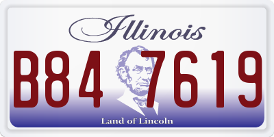 IL license plate B847619