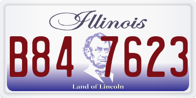 IL license plate B847623