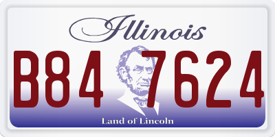 IL license plate B847624
