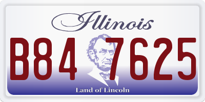 IL license plate B847625