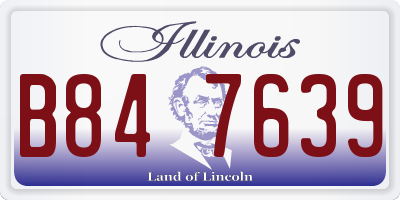 IL license plate B847639