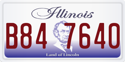 IL license plate B847640