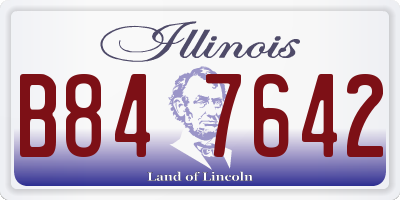 IL license plate B847642