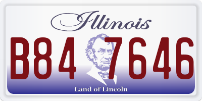 IL license plate B847646