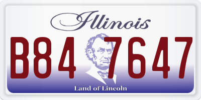 IL license plate B847647