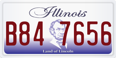 IL license plate B847656
