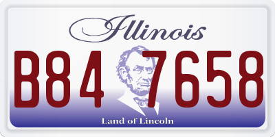 IL license plate B847658