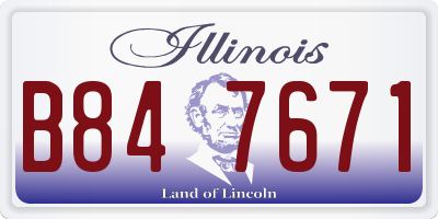 IL license plate B847671