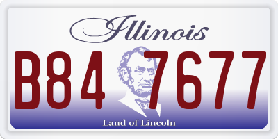 IL license plate B847677