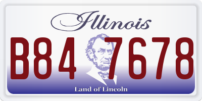 IL license plate B847678