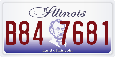 IL license plate B847681