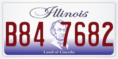 IL license plate B847682