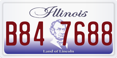 IL license plate B847688