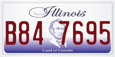 IL license plate B847695