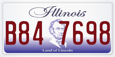 IL license plate B847698