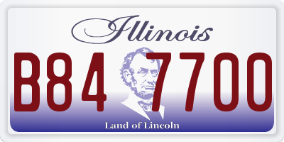 IL license plate B847700