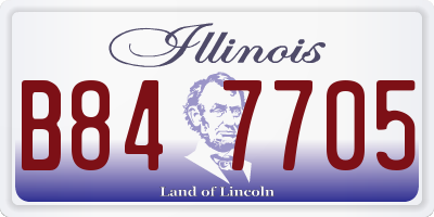 IL license plate B847705
