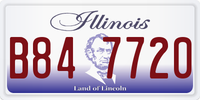 IL license plate B847720