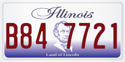 IL license plate B847721