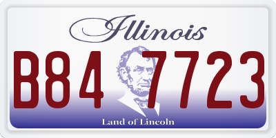 IL license plate B847723