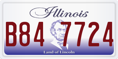 IL license plate B847724
