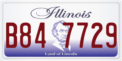 IL license plate B847729
