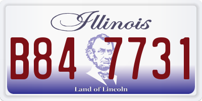 IL license plate B847731