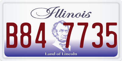 IL license plate B847735