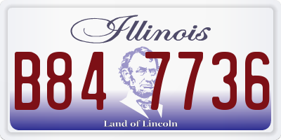 IL license plate B847736