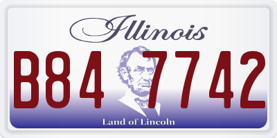 IL license plate B847742