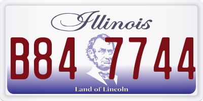 IL license plate B847744