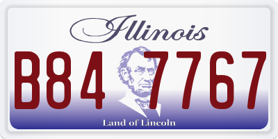 IL license plate B847767
