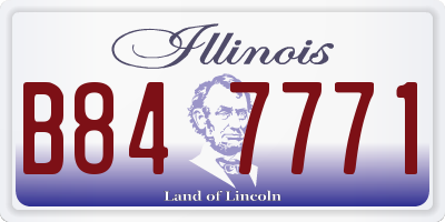 IL license plate B847771