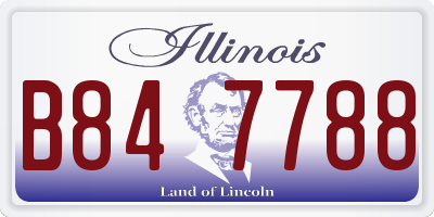 IL license plate B847788