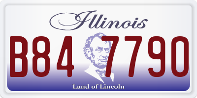 IL license plate B847790