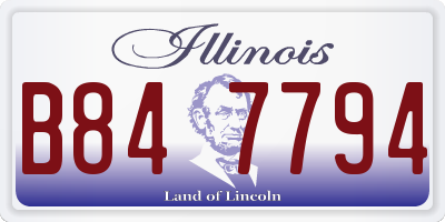 IL license plate B847794