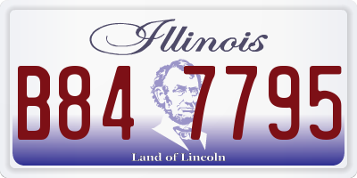 IL license plate B847795