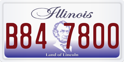 IL license plate B847800