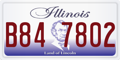 IL license plate B847802