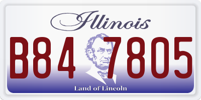 IL license plate B847805