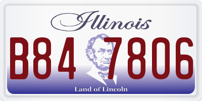 IL license plate B847806