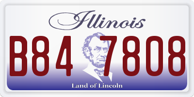 IL license plate B847808