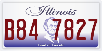 IL license plate B847827