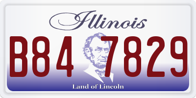 IL license plate B847829