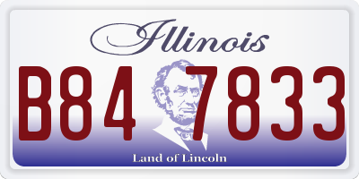 IL license plate B847833