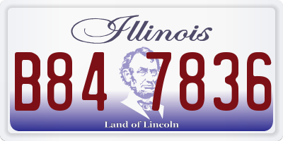 IL license plate B847836
