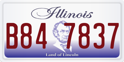 IL license plate B847837