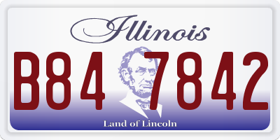 IL license plate B847842